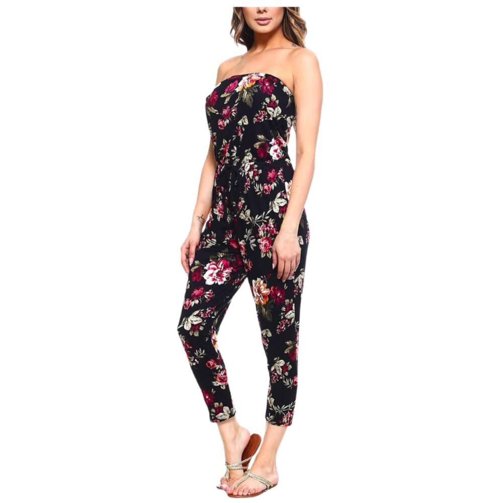 Floral Sleeveless Jumpsuit